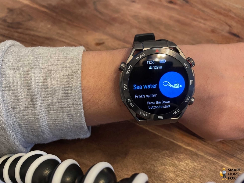 Diving mode on the Huawei Watch Ultimate